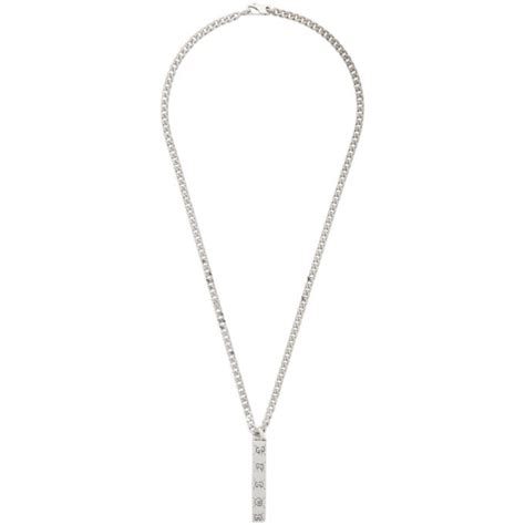 gucci ghost bar necklace